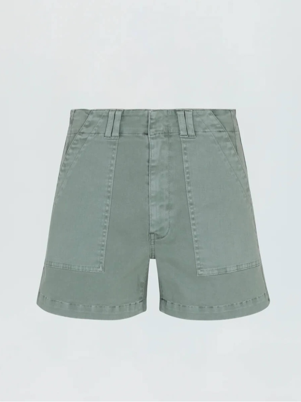 Pistola Sage Green Utility High-Rise Shorts
